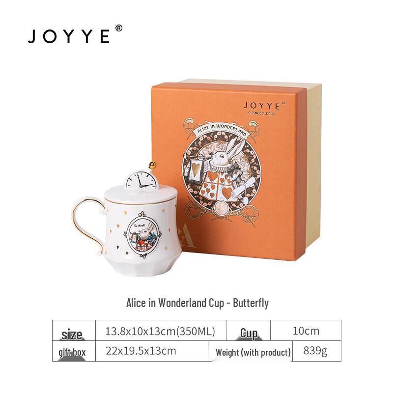 JOYYE Alice im Wunderland Schmetterling Keramiktasse