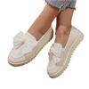 Women's Bowknot Platform Loafers Slip On Casual Shoes Soft Insole Lightweight Durable Sole Comfortable Fit