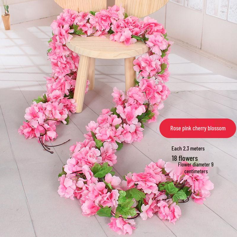Artificial Rose Flower Vine for Balcony, Staircase, and Railings Decoration
