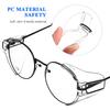 2Pairs Pc Eye Glasses Side Protector Flexible Comfortable Slip-on Side Shields for Protective Eyewear Goggles Safety Glasses