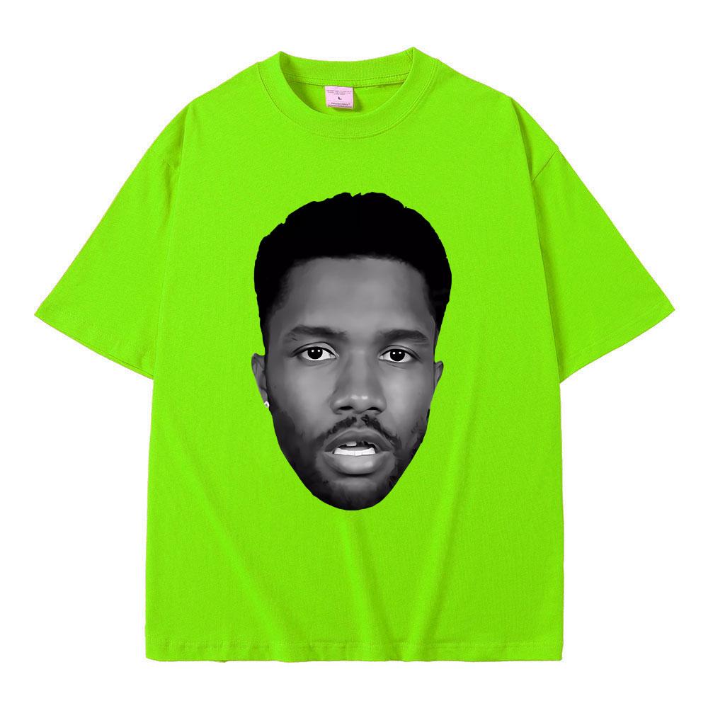 Rapper Frank Hip Hop Vintage Head Graphic Tshirt Men Ocean Fashion Cool T-shirt Blond Oversized T Shirts Men's Tops Short Sleeve