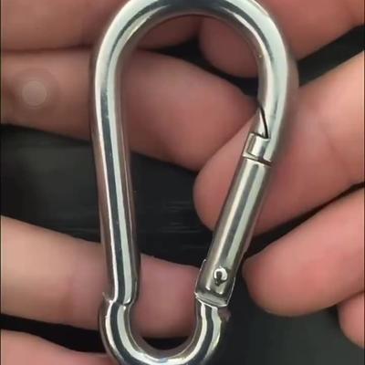 10Pcs/Set Iron Galvanized Keychain Pet Supplies Earphone Clip Safety Hook Spring Hook Outdoor Climbing Hook Hook