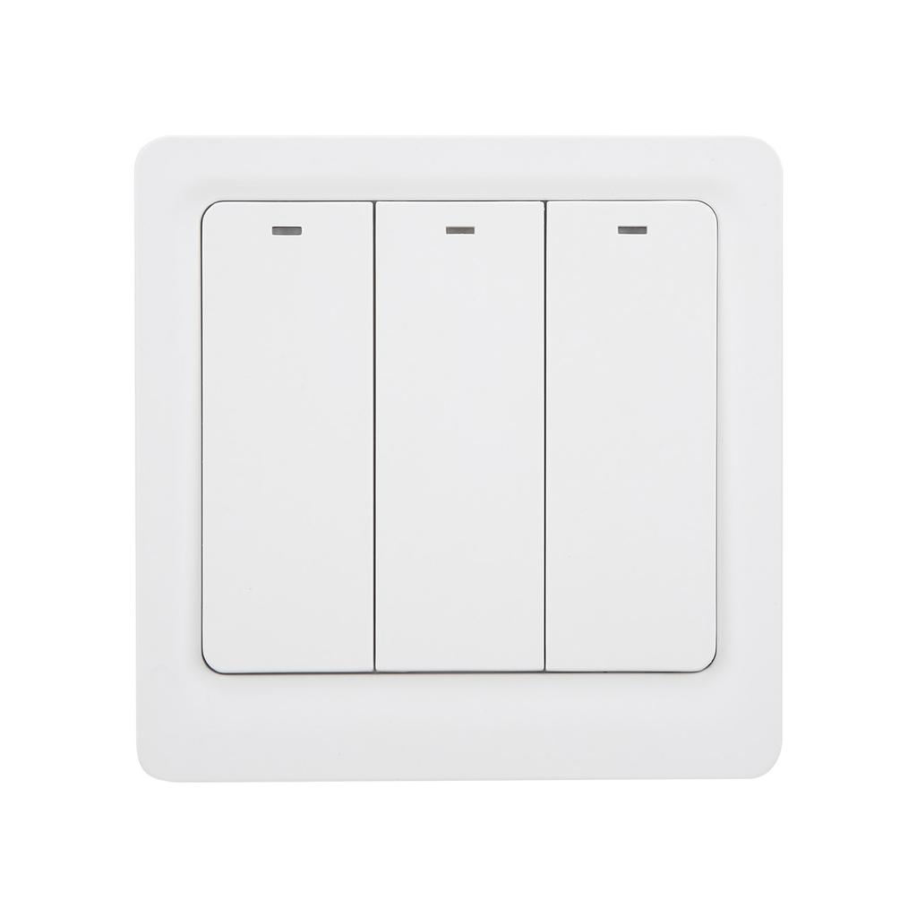 Wall Smart Light Switch Push Button Zero Fire 3 Gang 600W ABS for TUYA AC 110?240Vfor ZigBee