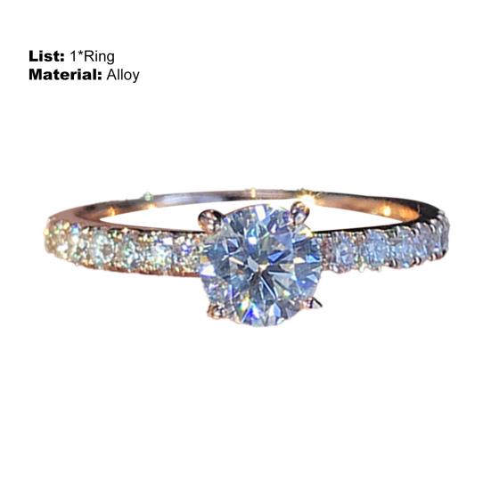 Lady Finger Ring Exquisite Shiny Rhinestone Classic Wedding Knuckle Ring for Bride