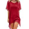 MAITA Costume da Bagno Donna Tassel Bikini Copricostume Kaftano Estivo Pareo Vestito da Spiaggia