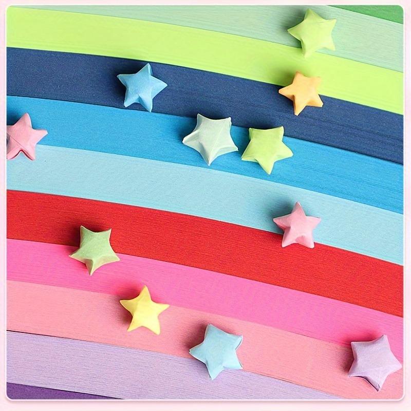 Pack of 1030 Sheets of Star Origami for Handmade DIY Lucky Star Origami Perfect for Creative Handicraft Color Decoration.