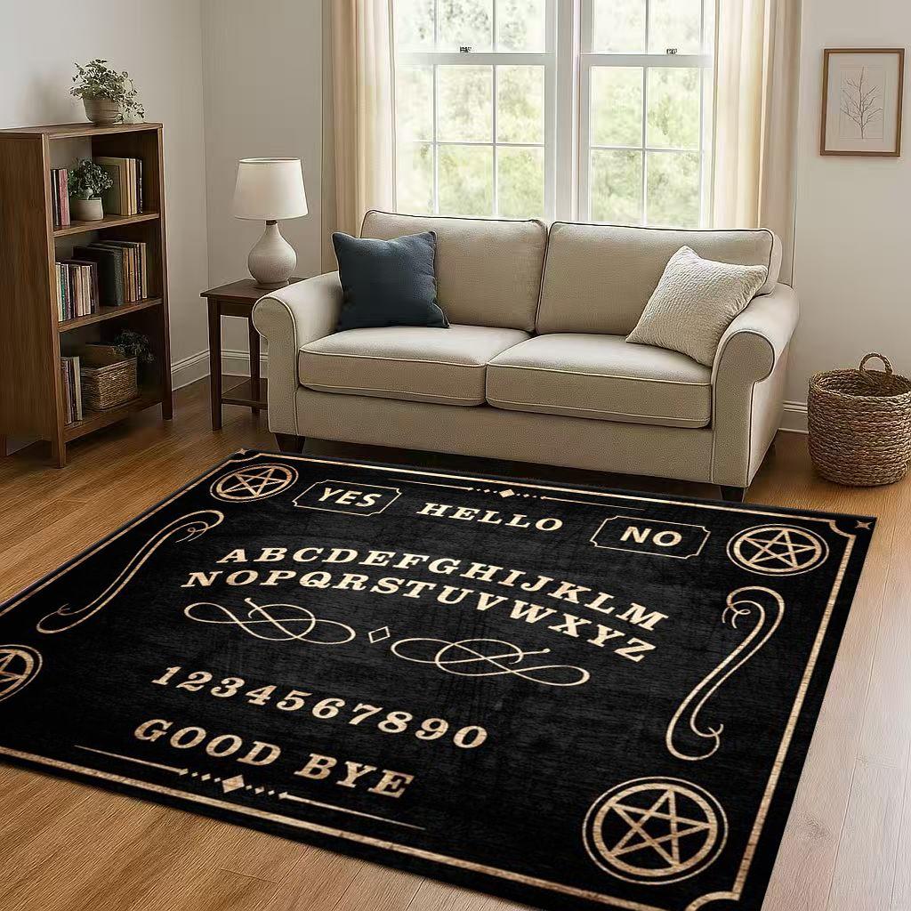 Retro Witch Spirit Ouija Board Art Living Room Non Slip Area Rug Carpet for Bedroom Kids Playroom Sofa,Home Decor Doormat