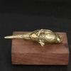 Handcrafted Solid Brass Sparrow Tea Pet - Antique Magpie Ornament Collection
