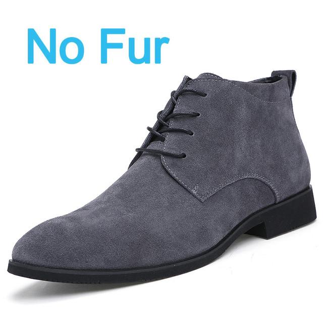 

Мужские высокие ботинки в британском стиле, повседневная обувь из замши и кожи, удобные нескользящие износостойкие ботинки Martin 38