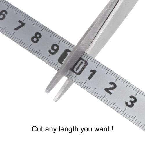 uxcell Carbon Steel Adhesive Tape Measure, Silver Tone, Straight Track Tape, Flat Ruler, 100cm Metric, Left to Right Reading