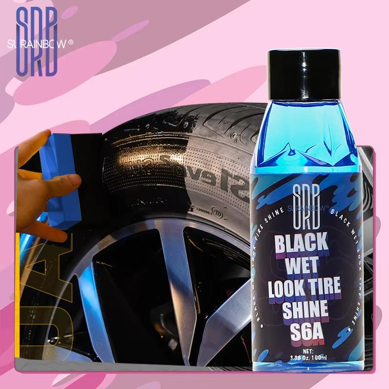 

Motorcycle Black Wet Look Tire Shine Dressing,Tire Dressing for Deep Glossy Finish for Protection,Long-Lasting Tire Shine Spray 100ml