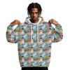 Men's Christmas Print Hoodie with Pockets, Pullover Sweatshirt