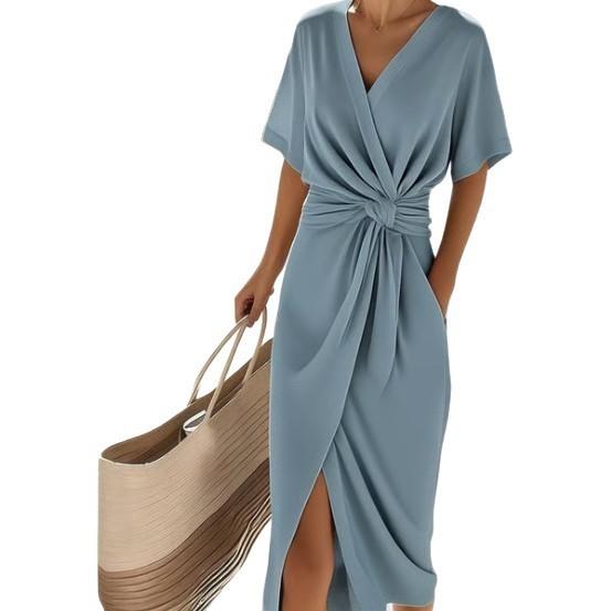 Zomer Mode Jurk Met Strik Taille Voor Vrouwen Business Casual Reis Kleding