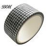 Black And White Plaid Tape Grid Washi Tape, Pattern Decorative Masking Hand-tearable for Arts, DIY Crafts, Journals, Planners, Scrapbooking,