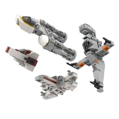 Non-Toxic Gobricks Moc Space Micro Rebel Starfighters Building Blocks Bricks Creative Military Y-Wing Fighter Children Toys Gift