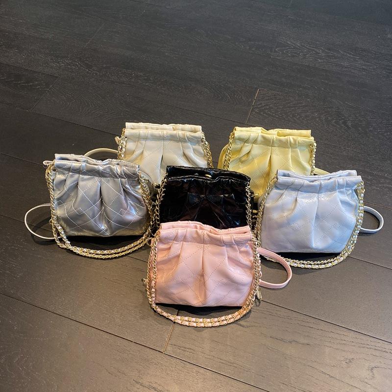 2025 spring and summer new fashion classic rhombus chain bag high-end single shoulder underarm bag double shoulder crossbody bucket bag