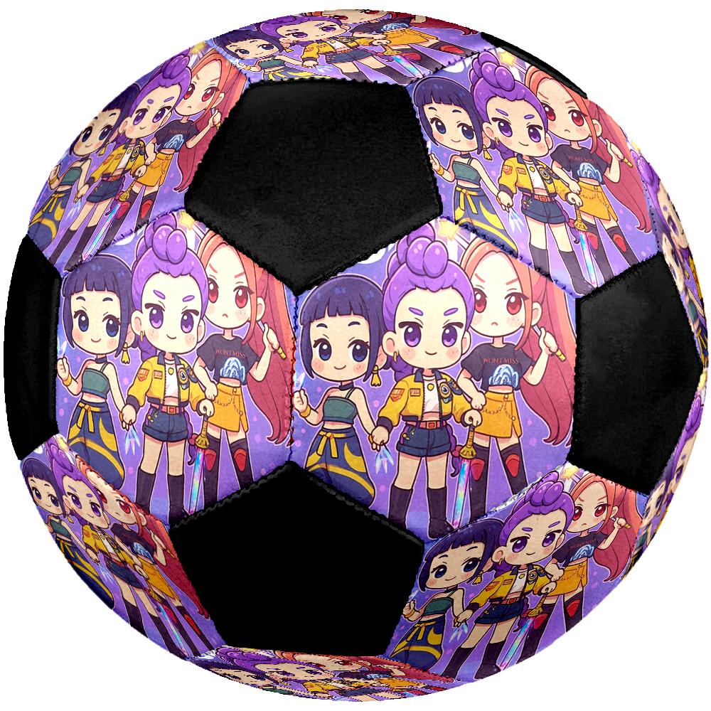 Ballon de Football Taille 5 Thème Chasseurs de Démons KPop, Convient aux Matchs Intérieurs et Extérieurs, un Cadeau Convient à Tous.