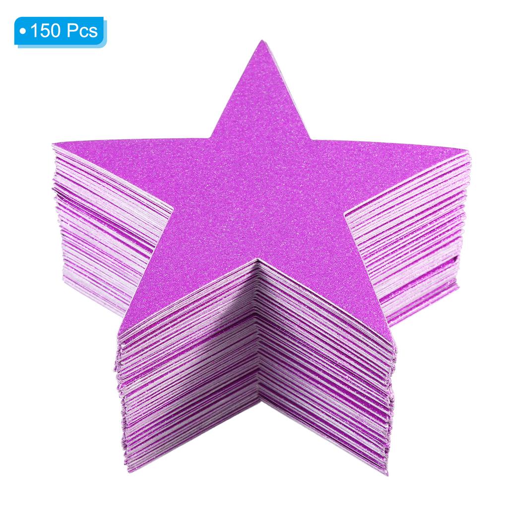 Cutouts Double Printed Paper Glitter Star Confetti Cutouts Cardboard Stars for Bulletin Board Classroom Party 48/60/150pcs