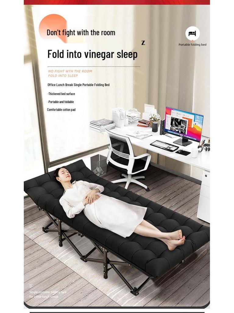 Portable Folding Single Bed for Office, Camping, or Outdoor Use