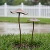 2PCS Simulation Mushroom Garden Stake Retro Style Mushroom Ornaments Mushroom Decoration  Pathway