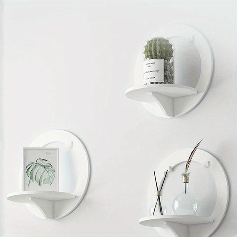 1pc Multifunction Punch-free Home Wall Mounted Shelf,Plants&Photos Hanging Storage Rack for Home Display,  Bedside&Bathroom Hanging Storage Shelf.