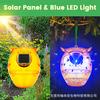 2 Pack Solar Wasp Trap Owl Shape, Yellow Jacket & Fruit Fly Catcher, Outdoor Hanging Hornet Killer for Garden Patio