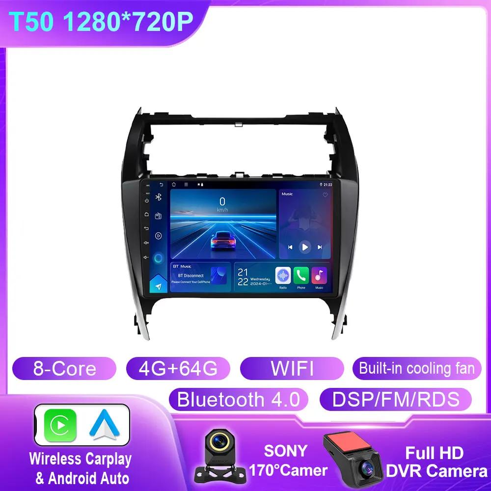 Android 14 For Toyota Camry 7 XV 50 55 2012 2013 2014-2015 2016 2017 Multimedia Carplay Car PlayerNavigation Screen GPS Radio 4G