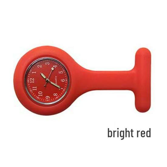 Luminous Silicone Nurse Pendant Watch with Color Dial for Hospital Use