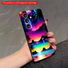 2DFlat Samsung Phone Case Vibrant Cosmic Beach Sunset Applicable To Galaxy S23 S24 S25ULTRA S26 A12 A14 A15 A16 A54 A55