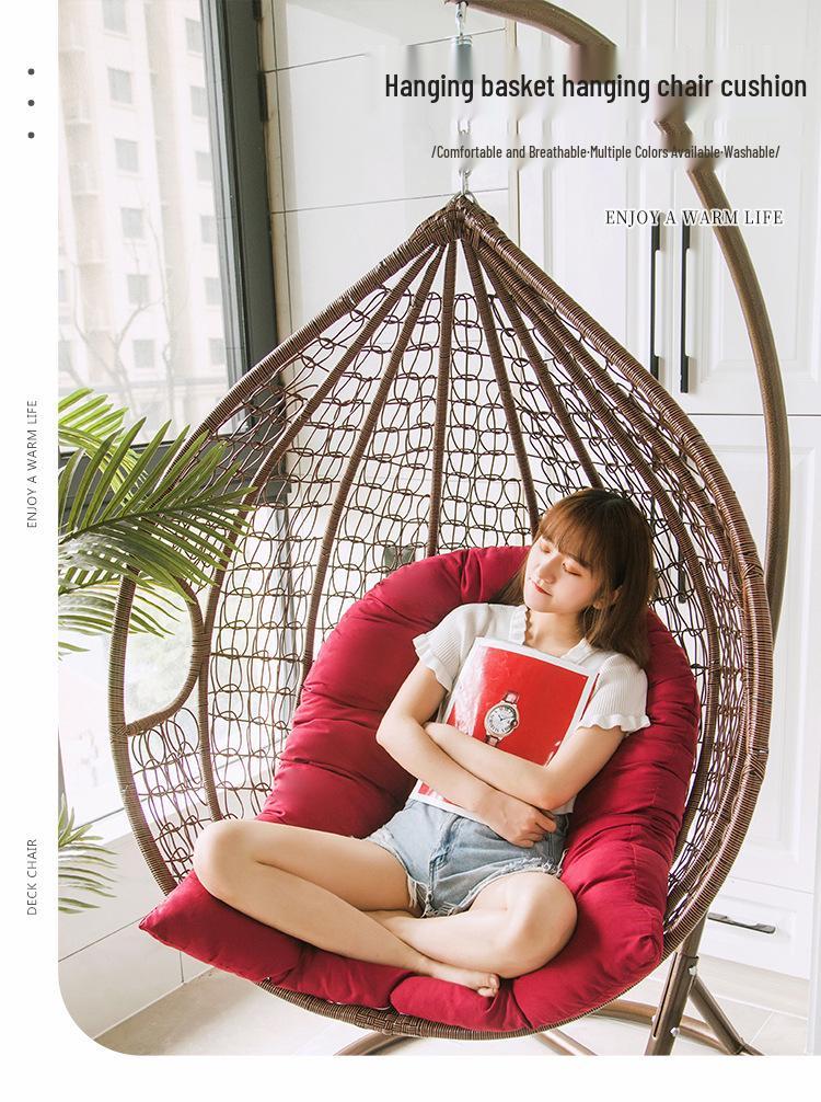 Removable Washable Cushion for Swing Chair – Indoor/Outdoor Hammock Chair Pad with Backrest