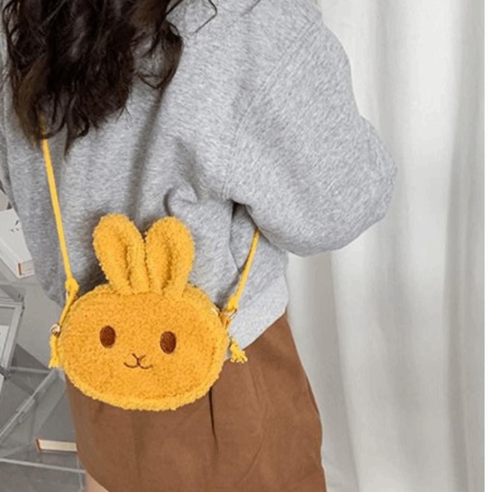Kids Purses New Year Gift Plush Handbag Rabbit Shoulder Bag Messenger Bag Crossbody Bag Coins Bag