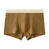 Men Boxer Briefs Mid-rise Wide Elastic Waistband Slim Fit Shorts Underwear U-Convex Large Space Patchwork Color Panties