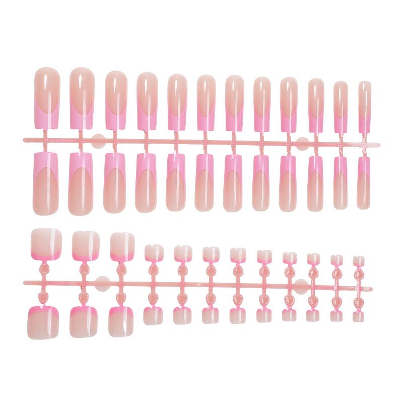 

Трендовый нюдовый набор длинных типсов для ногтей на ногах для женщин - Стильный, носибельный нейл-арт