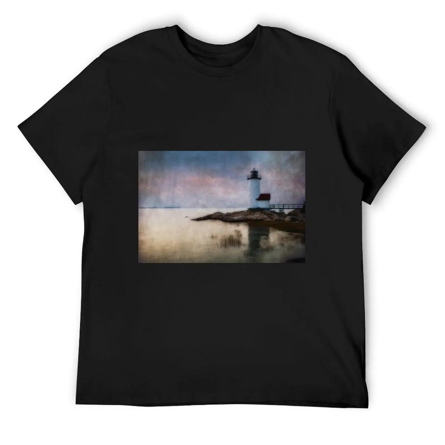 Annisquam Harbor Lighthouse T-Shirt plus size clothes graphics big and tall t shirts for men S