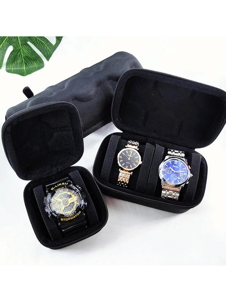 Watch Storage Travel Case, Watch Display Box, Hard Shell Watch Travel Bag,with Soft Foam Pillow and Handle