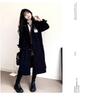 Women's Black College Style Trench Coat - Spring/Autumn 2025 Petite Mid-Length JK Uniform