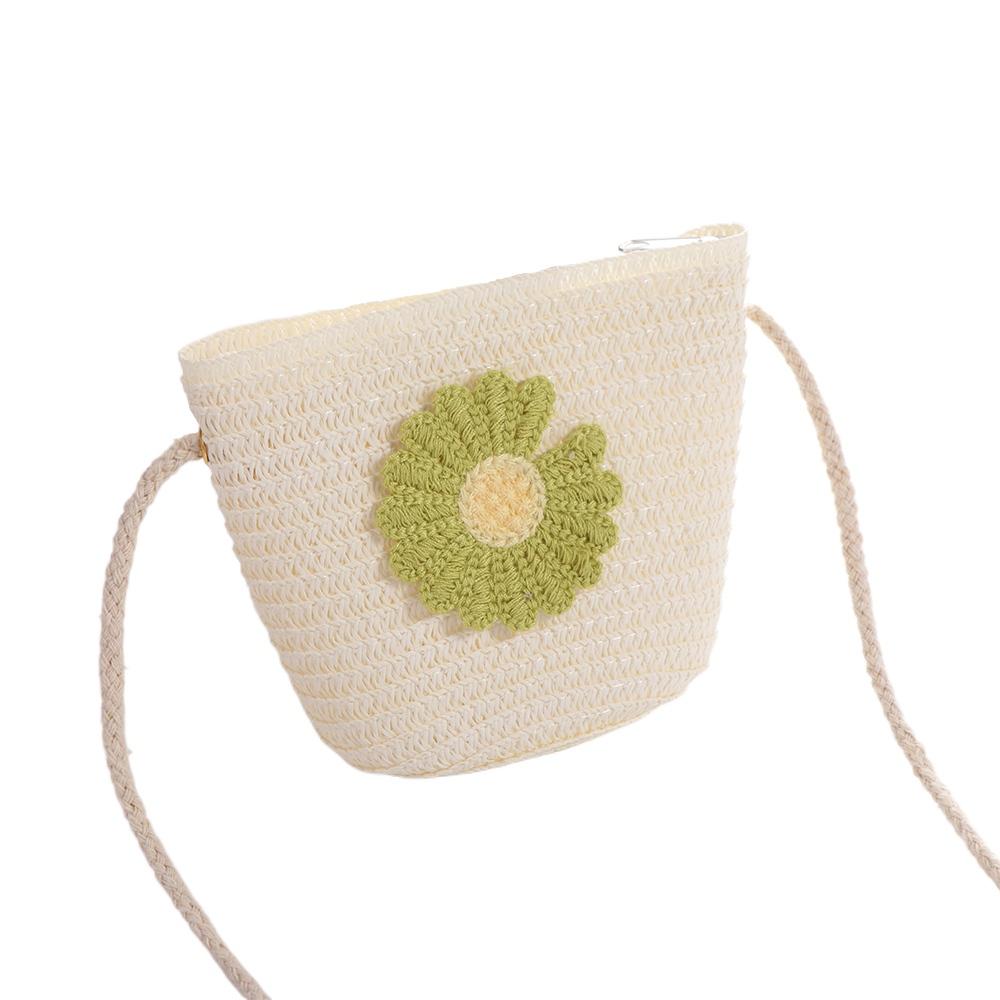 Fruits Strawberry Crossbody Coin Bag Straw Messenger Bags Korean Purse Wallets Women Shoulder Bags