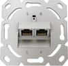 RJ45 LogiLink Cat.6 UP network socket, shielded PoE++, horizontal, flush-mounted