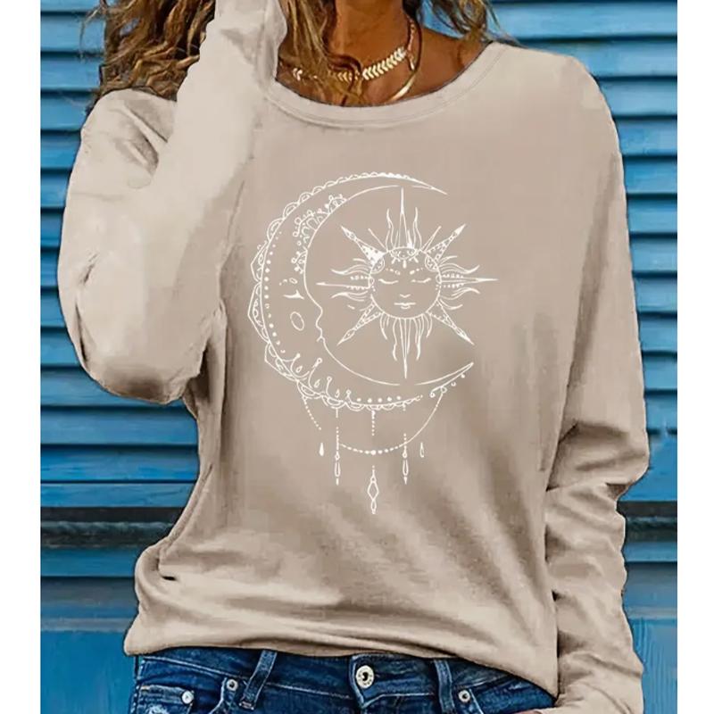 

2025 Autumn & Winter Women s New Casual Crew Neck Long Sleeve Top 3D Cartoon Pattern 8XL