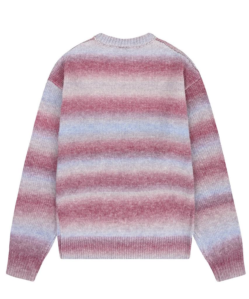 OHY Hairy Gradient Striped Knit – Red