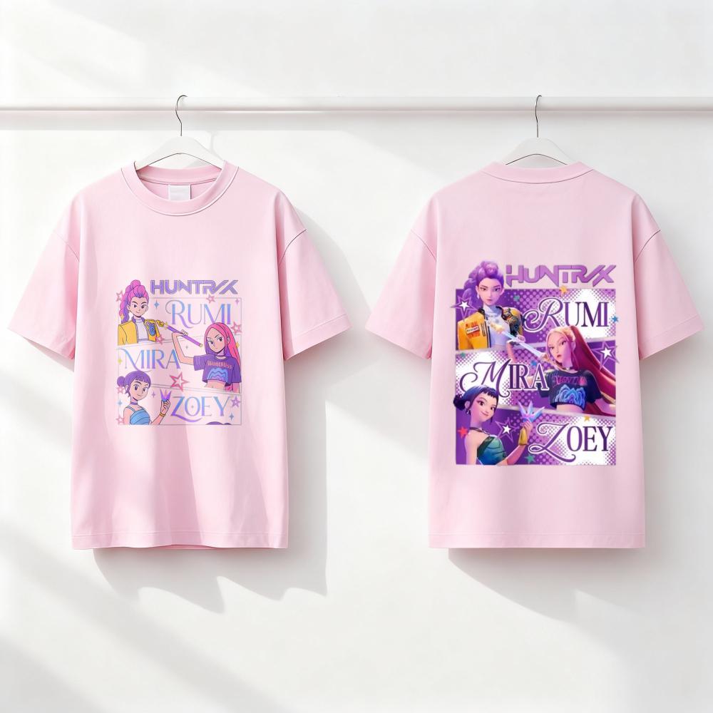 Kids Wear Sport Clothing Cartoon Hunter T-Shirt Double Sided Design Casual Comfortable Short Sleeve Tee