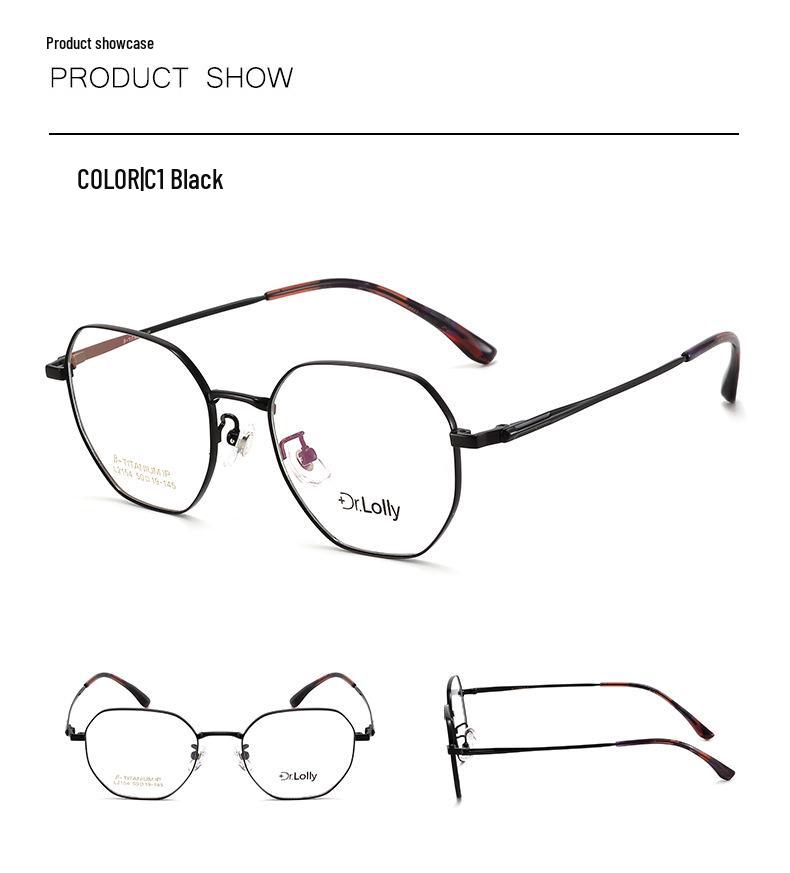 

DR.LOLLY Квадратні оправи з чистого титану для лінз високої діоптрійності