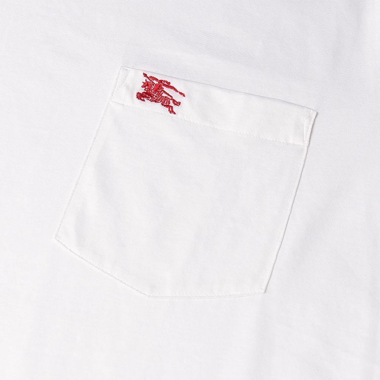 Burberry T Shirts Men's White Crew Neck Moderate Straight Fit 80268541