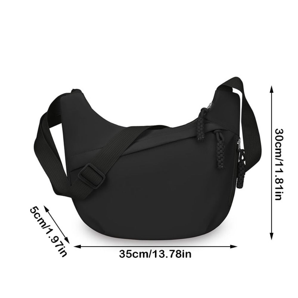 Fashion Large Capacity Women's Crossbody Bag Multi-layered Solid Color Shoulder Bag Simple Dumpling Bag Outdoor