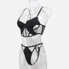 "Elegant French Mesh Hollow Sexy Lingerie Set for Women - Ultra-Thin Summer Bra"