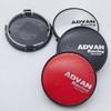 4pcs 61mm ADVAN Racing Logo Emblem Car Wheel Center Caps Wheel Hubcaps Rims Center Dust Cover Replace Car Styling Accessories