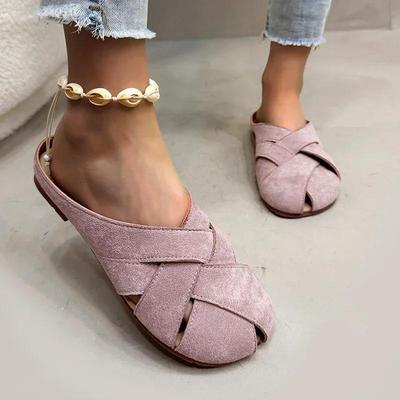 Women Flats Slippers Casual Slingback Mules Shoes Cozy Woman Sandals 2025 Summer Designer New Trend Brand Dress Mujer Zapatillas