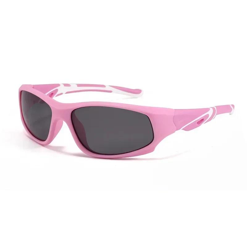 

Kids Sunglasses TR90 Boys Girls Wrap Around Sport Sun Glasses Silicone Safety Glasses Gift for Children UV400 Eyewear 3-12 Years old