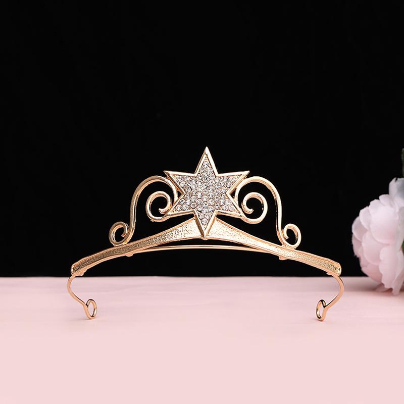 Children's Crown Hair Accessories  Cute Princesses Girls  Water Diamond King Crown Hair Bands Birthday Gifts for Girls Baby Headbands and Headwear