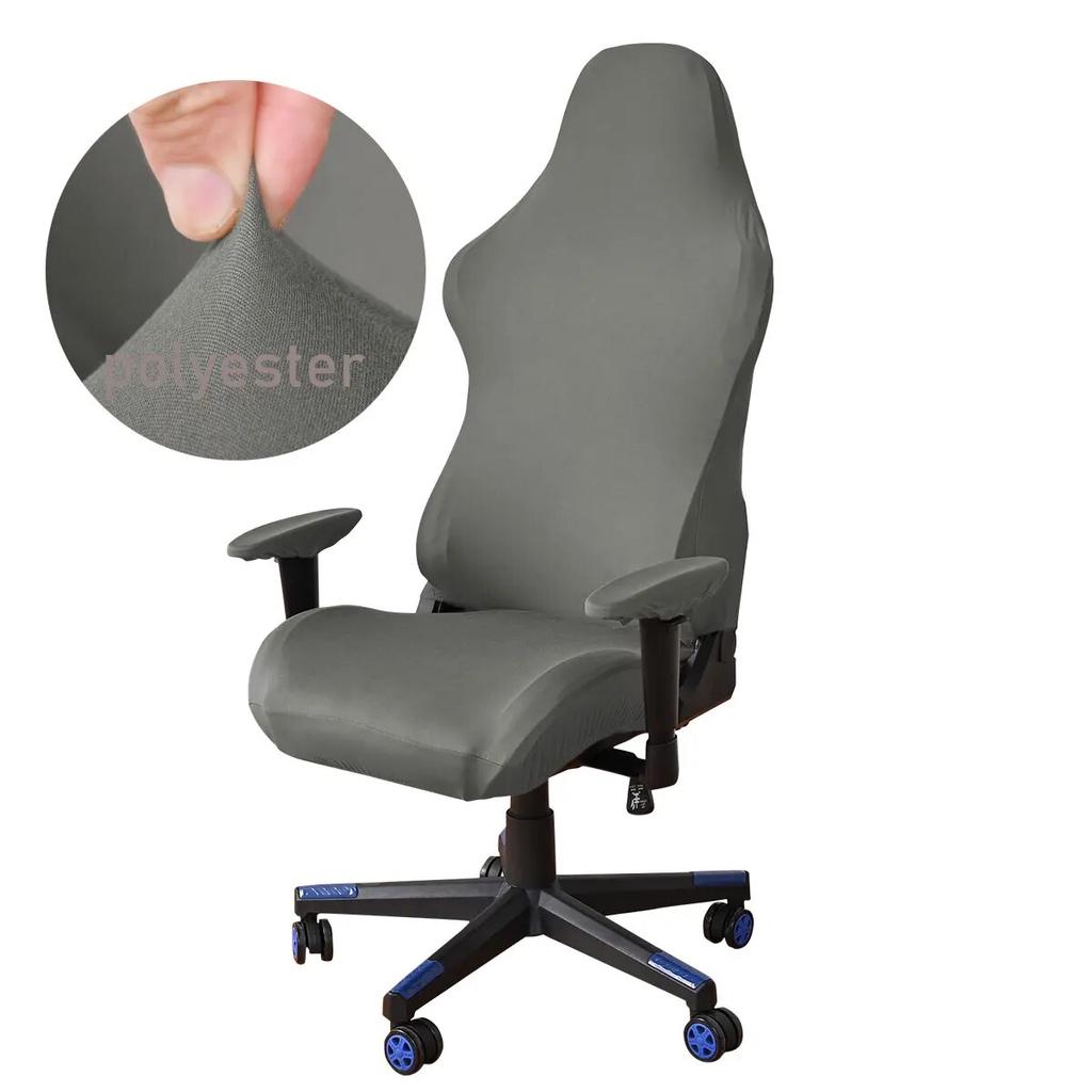 Game Chair Cover Slipcover Stretch Seat Chair Cover for Leather Computer Reclining Racing Ruffled Gamer Chair Protector